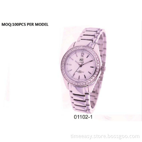 D W Diamond Quartz Stainless Steel Watch